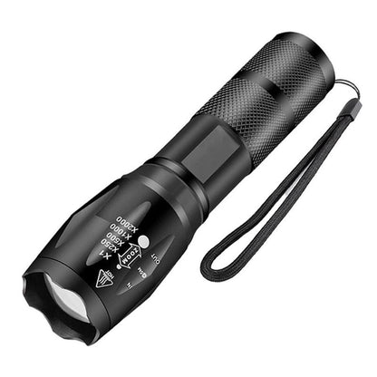 Portable LED Flashlight, 5 Lighting Modes Waterproof Zoomable Flashlight, Multifunctional Outdoor Pocket Light for Camp Hike